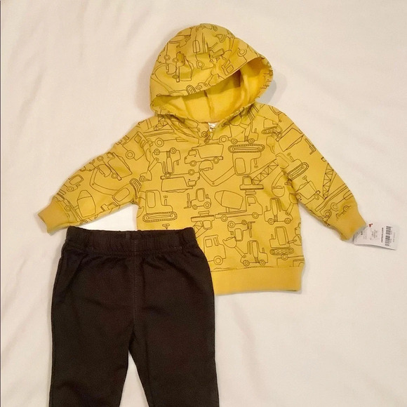 Baby Boys’ 2PC Hooded Sweatshirt Pant Set - Picture 2 of 2